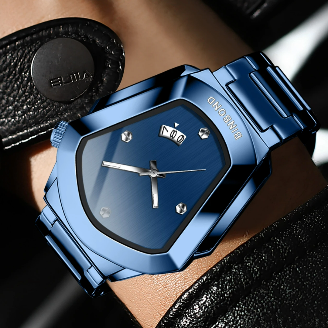 ORYVUS – Men’s Designer Stainless Steel Watch with Unique Case Shape Sergio Cavelli