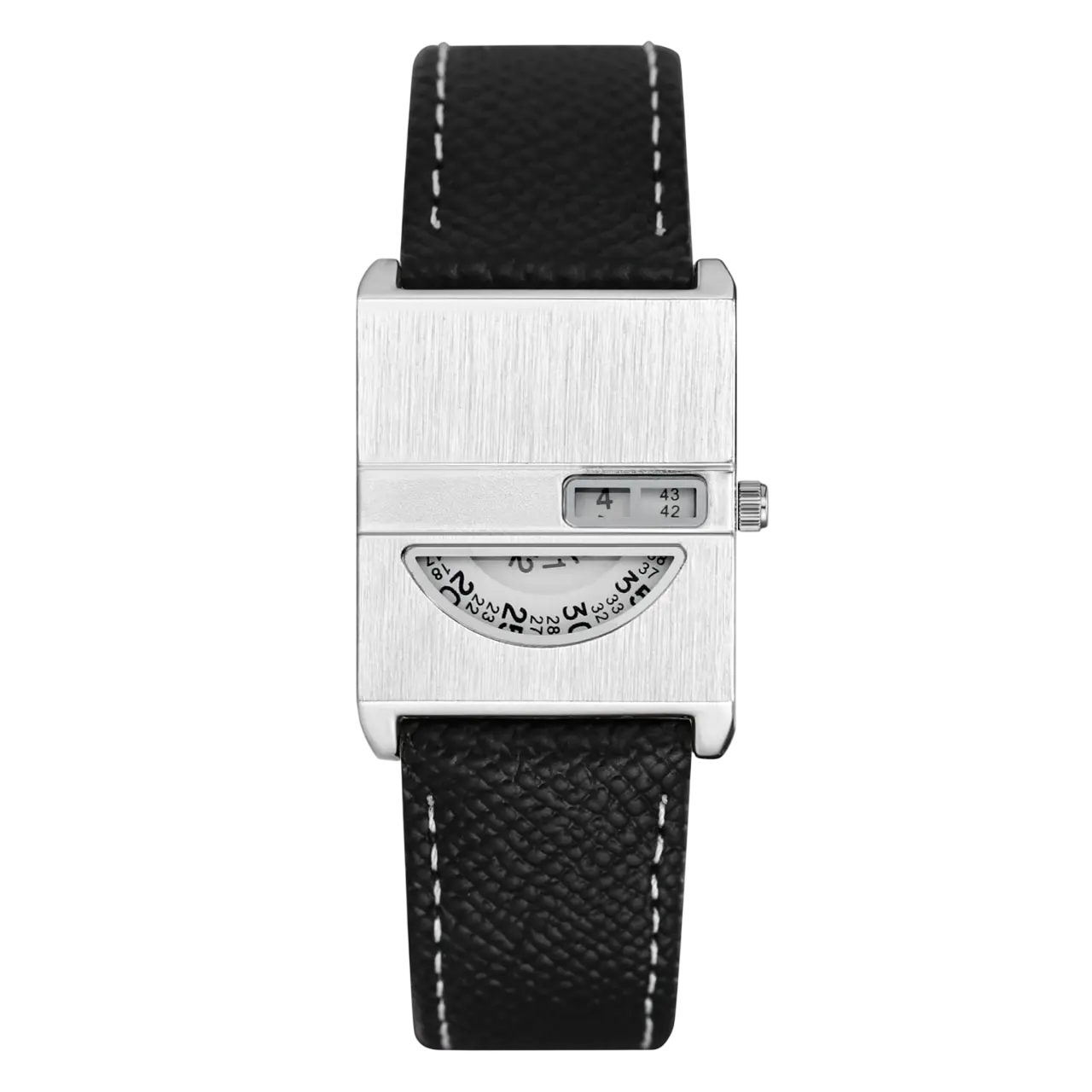 Giorgio Mareno BRONVARA men's retro rectangular watch with leather strap, featuring a classic dial and vintage-inspired design.