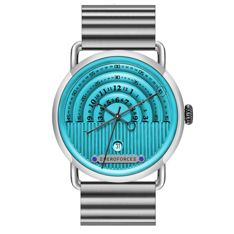 HeroForce 5005B – Men’s Minimal Dial Watch - Stainless Steel Strap Martino Valenti