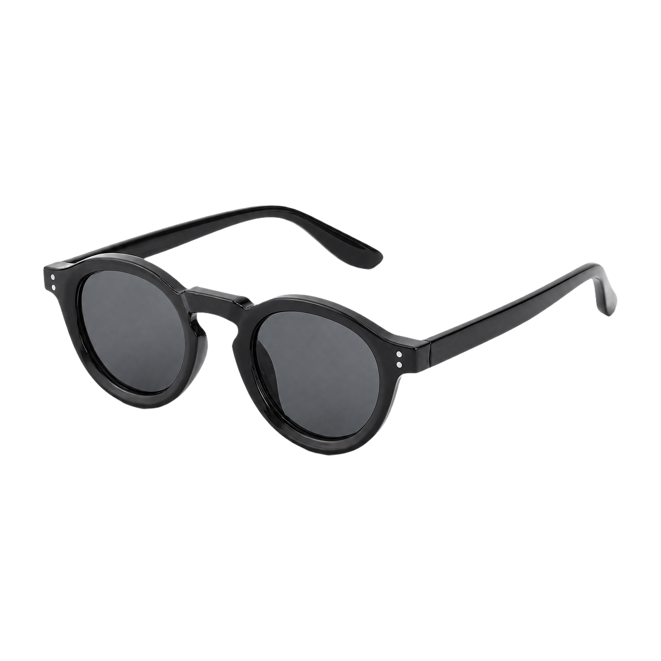 MV Cassius — Round Acetate Sunglasses Black