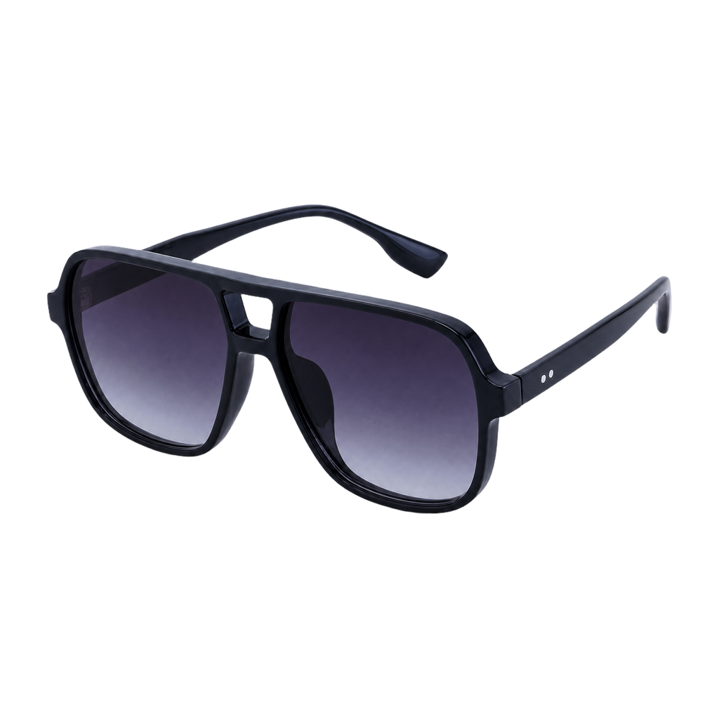 MV Retro — Oversized Square Sunglasses Black gray gradient