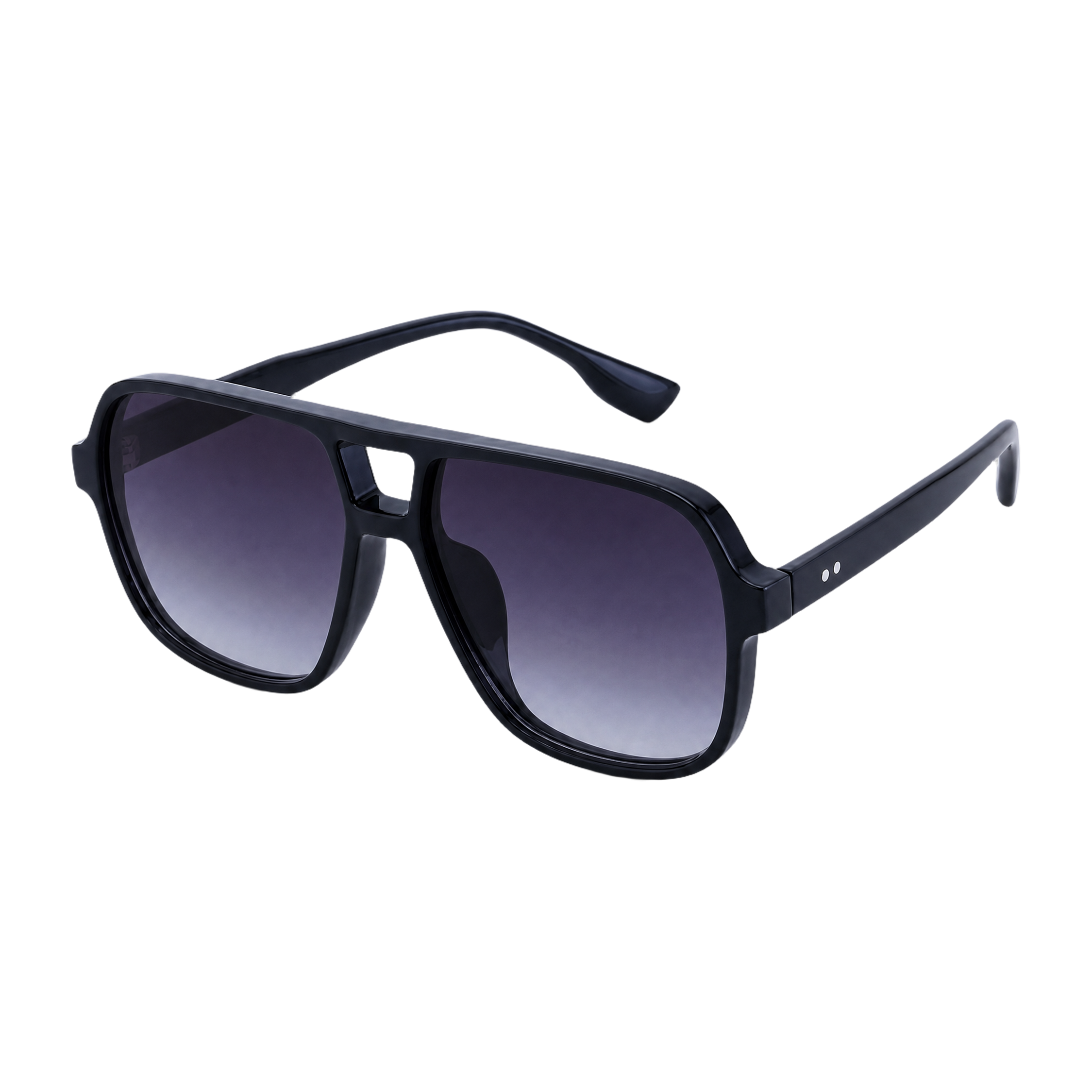 MV Retro — Oversized Square Sunglasses Black gray gradient