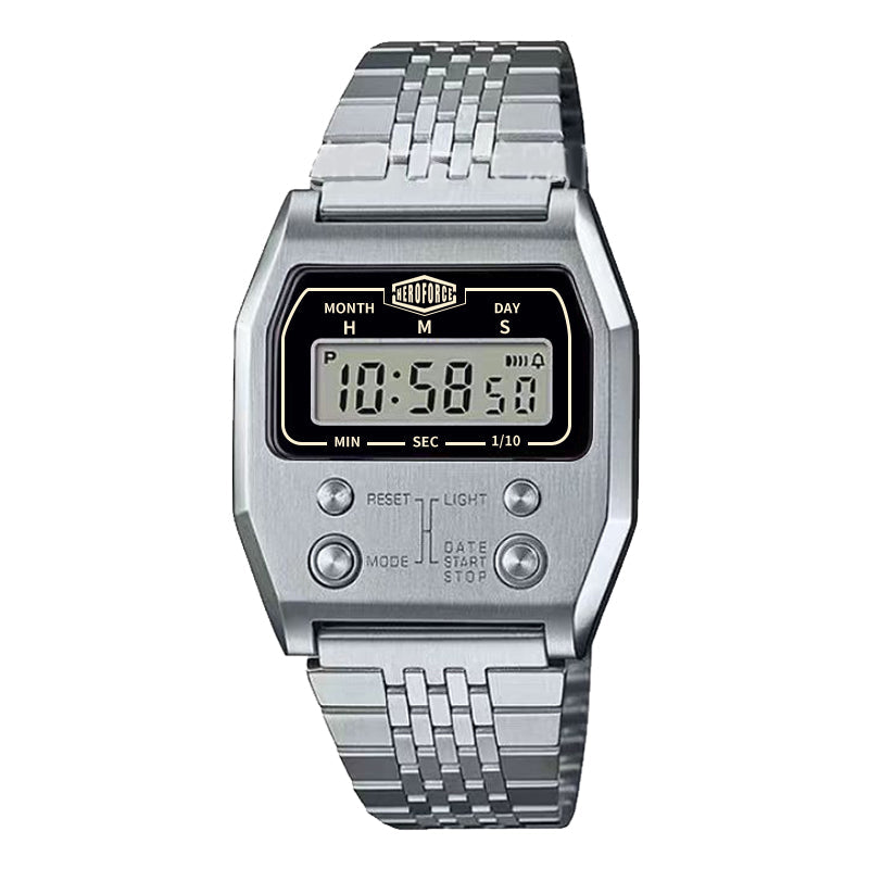 HeroForce 5022 - Retro Digital – Vintage Stainless Steel Watch Martino Valenti
