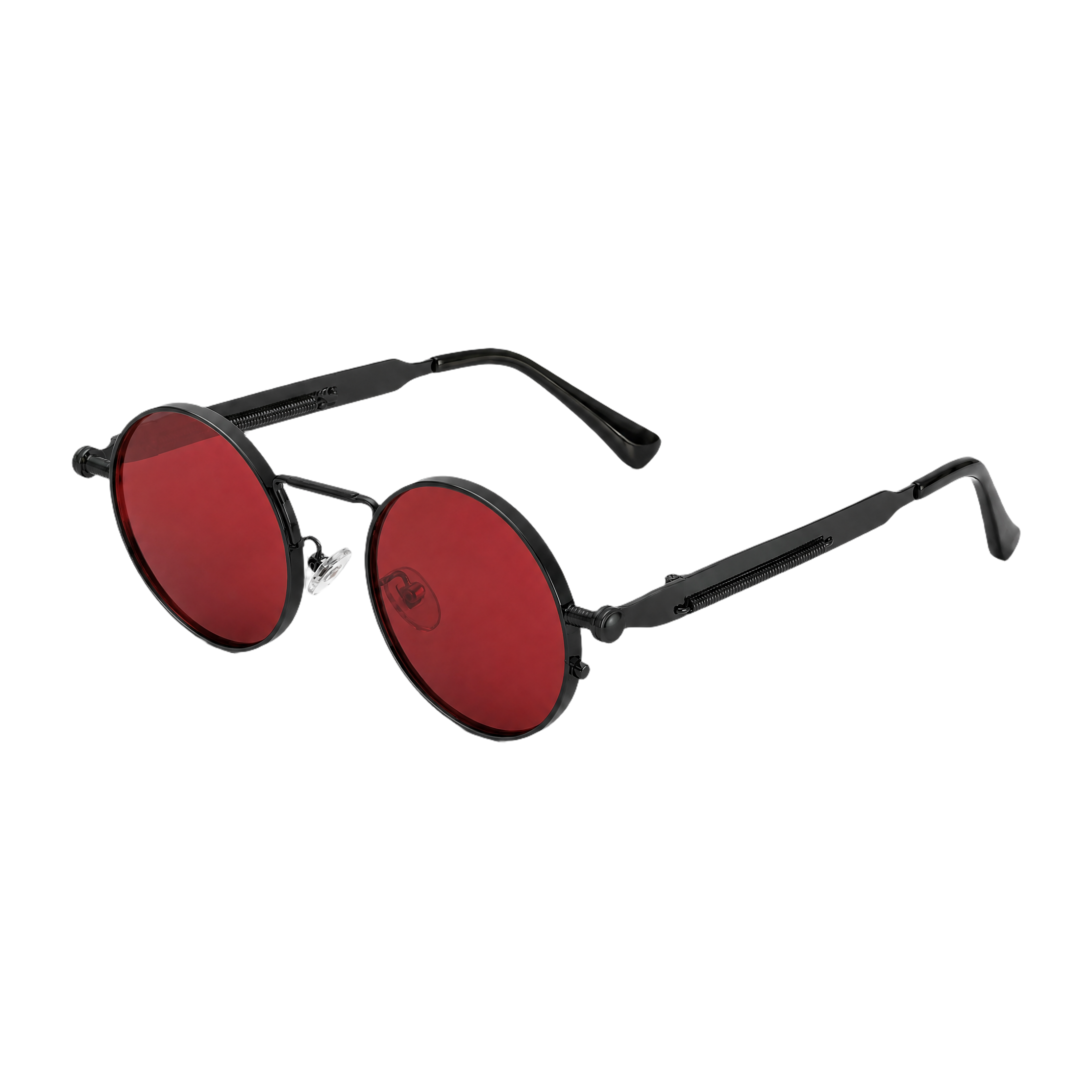 MV Vintage Round No.05 — Sunglasses Black ClearRed