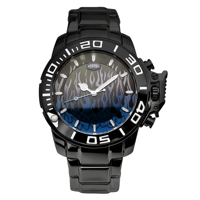 HeroForce 2370D - Flame Dial Men’s Watch – Sport Luxury Steel Timepiece Martino Valenti