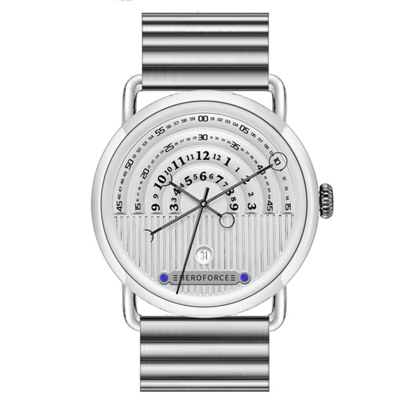 HeroForce 5005B – Men’s Minimal Dial Watch - Stainless Steel Strap Martino Valenti