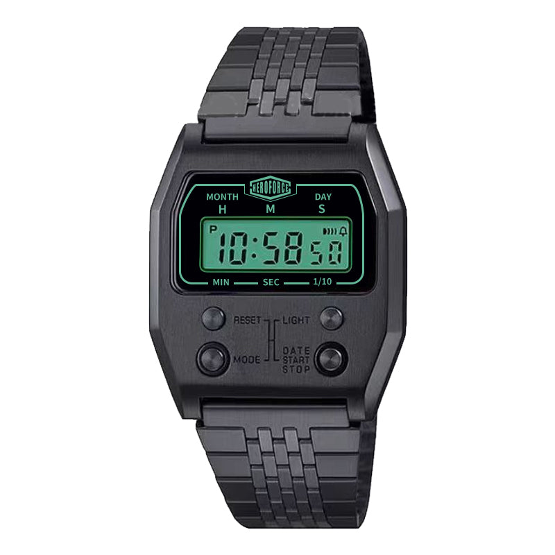 HeroForce 5022 - Retro Digital – Vintage Stainless Steel Watch Martino Valenti