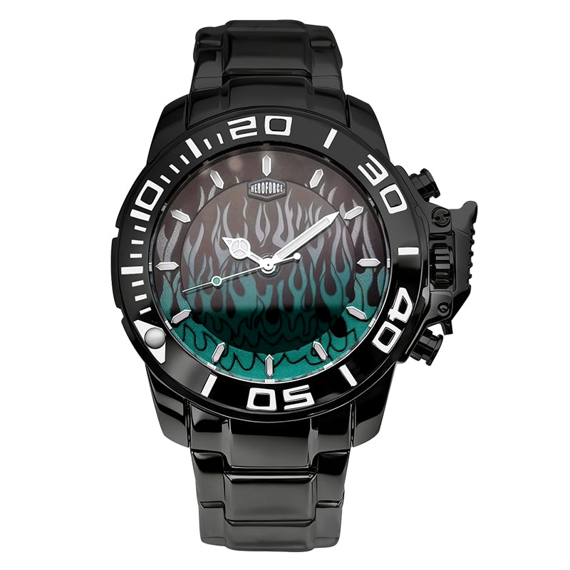 HeroForce 2370D - Flame Dial Men’s Watch – Sport Luxury Steel Timepiece Martino Valenti