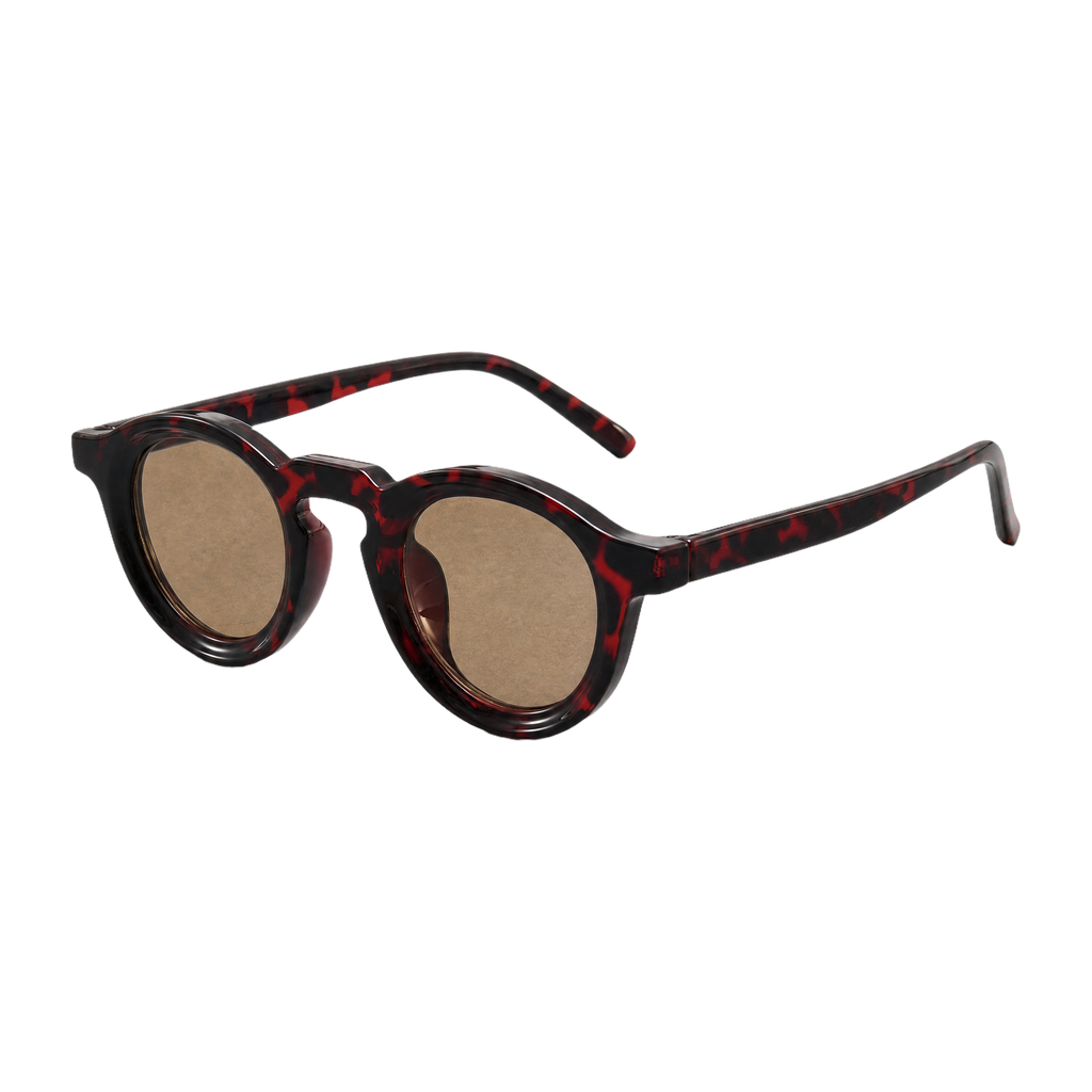 MV Hawthorne — Round Acetate Sunglasses Black Yellow