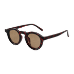 MV Hawthorne — Round Acetate Sunglasses Black Yellow