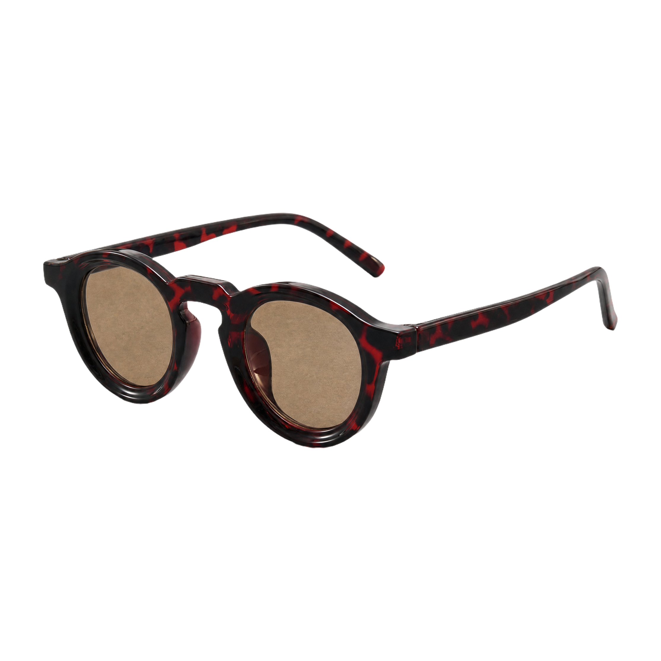 MV Hawthorne — Round Acetate Sunglasses Black Yellow