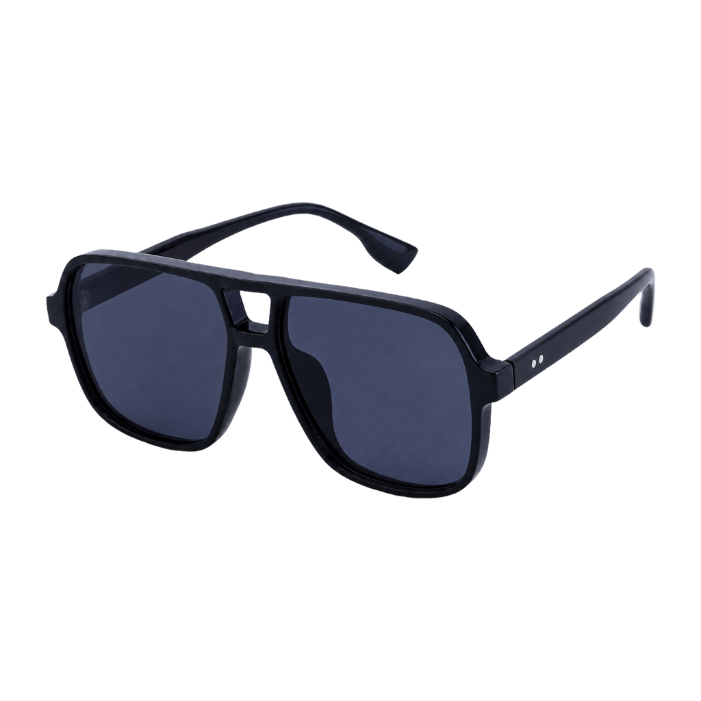 MV Retro — Oversized Square Sunglasses Black gray