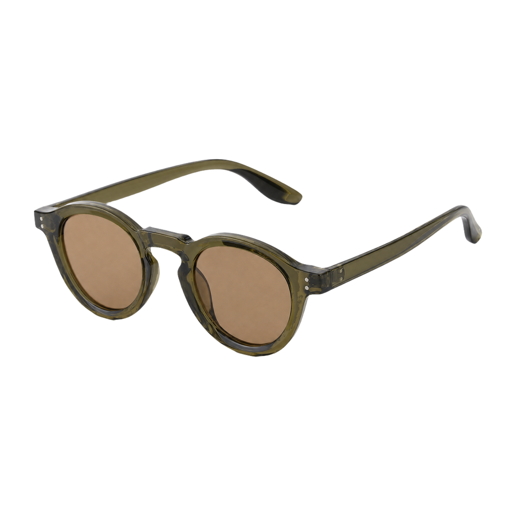 MV Cassius — Round Acetate Sunglasses Yellow Orange