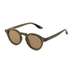 MV Cassius — Round Acetate Sunglasses Yellow Orange