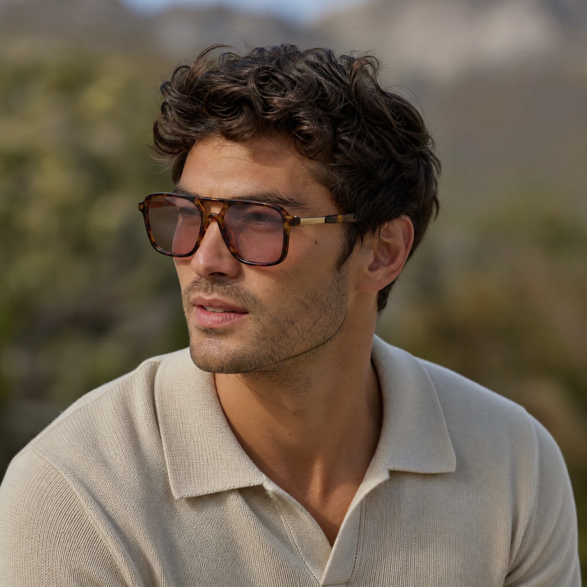 MV Sterling — Double-Bridge Pilot Sunglasses worn