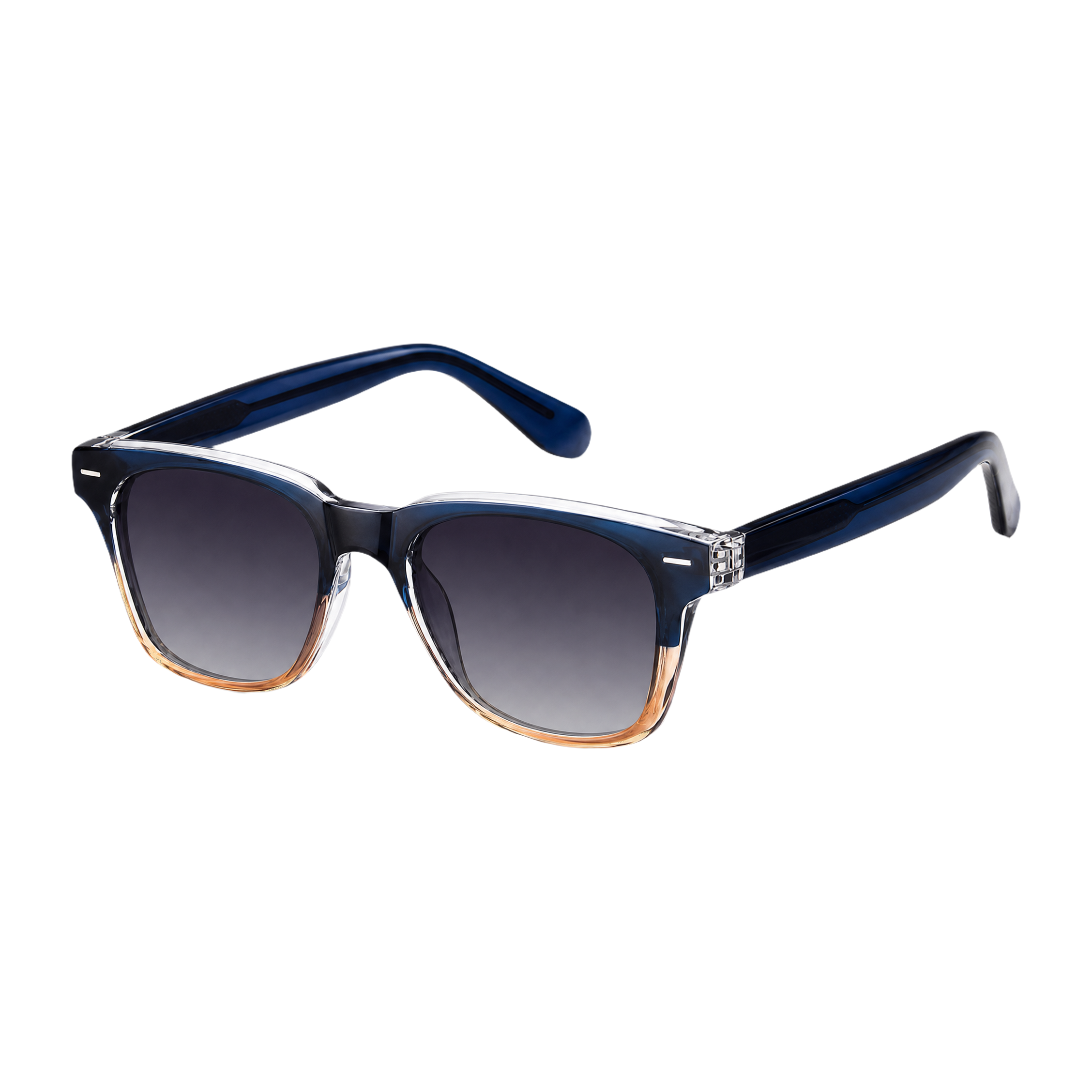 MV Calloway — Square Acetate Sunglasses Blue Orange Grey