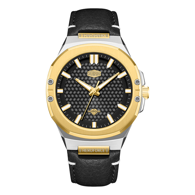 HeroForce 5033B - Luxury Men's Analog Wrist Watch – Leather Strap Martino Valenti