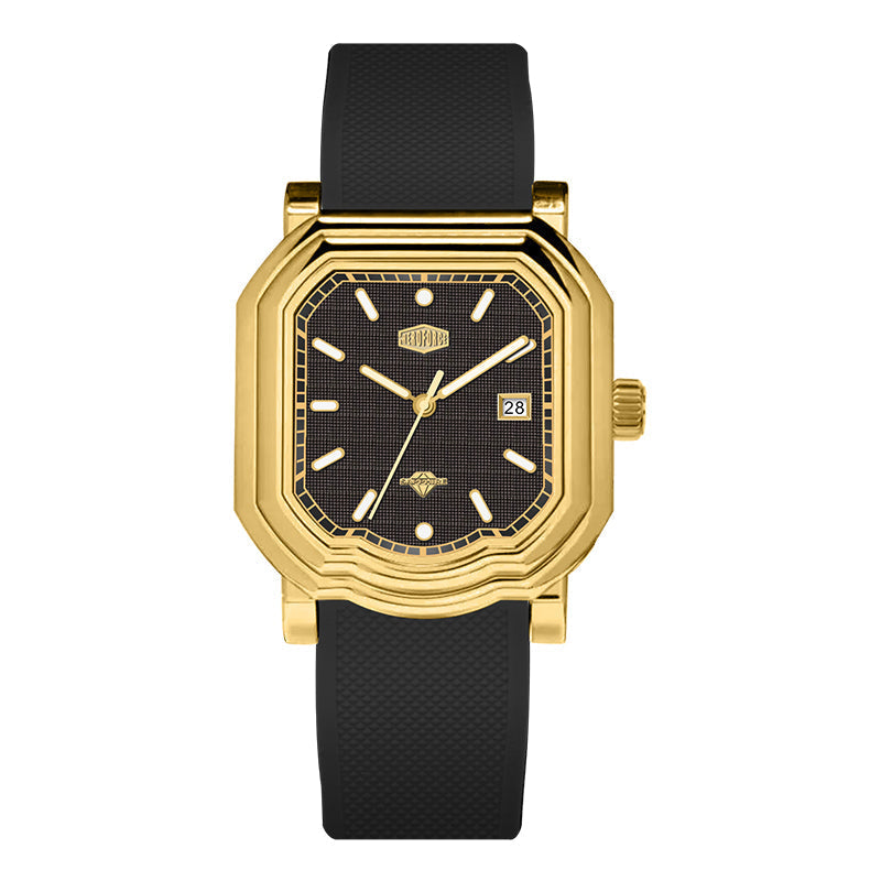 HeroForce 5051P – Men’s Square Business Watch with Multi-Faceted Bezel and Date Martino Valenti