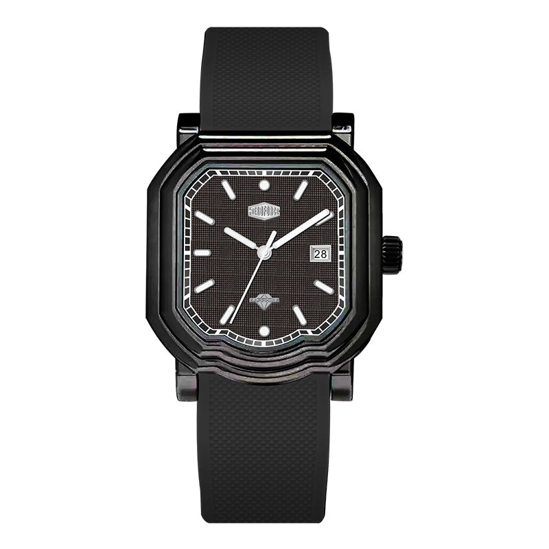 HeroForce 5051P – Men’s Square Business Watch with Multi-Faceted Bezel and Date Martino Valenti