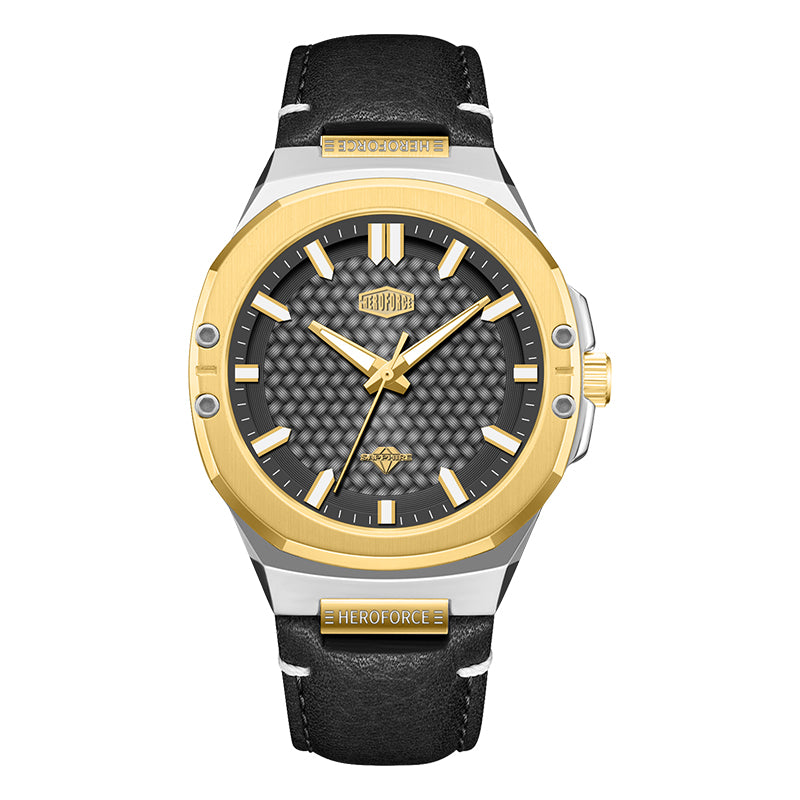 HeroForce 5033B - Luxury Men's Analog Wrist Watch – Leather Strap Martino Valenti