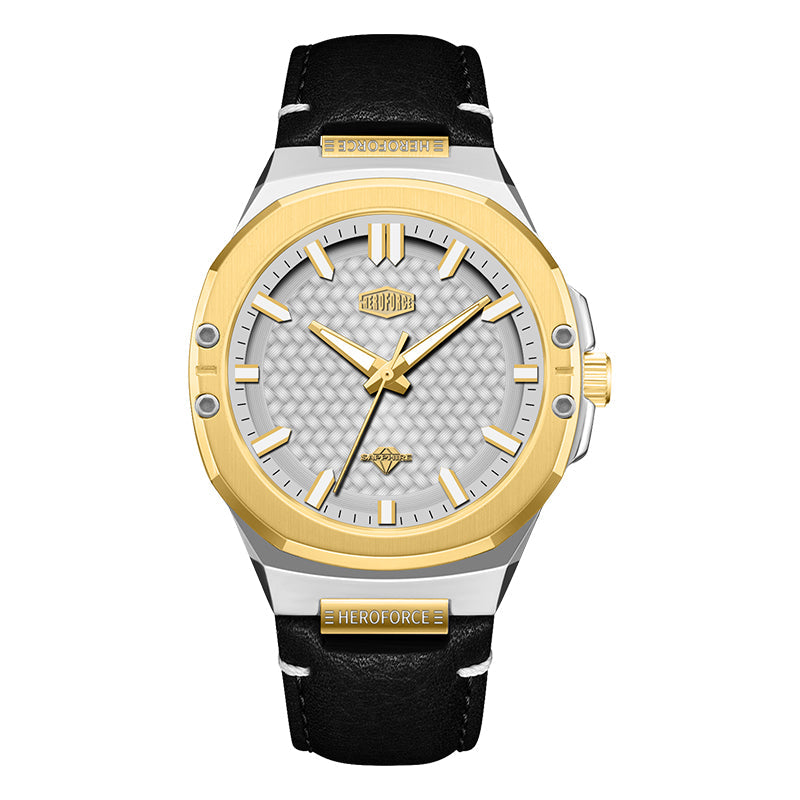HeroForce 5033B - Luxury Men's Analog Wrist Watch – Leather Strap Martino Valenti