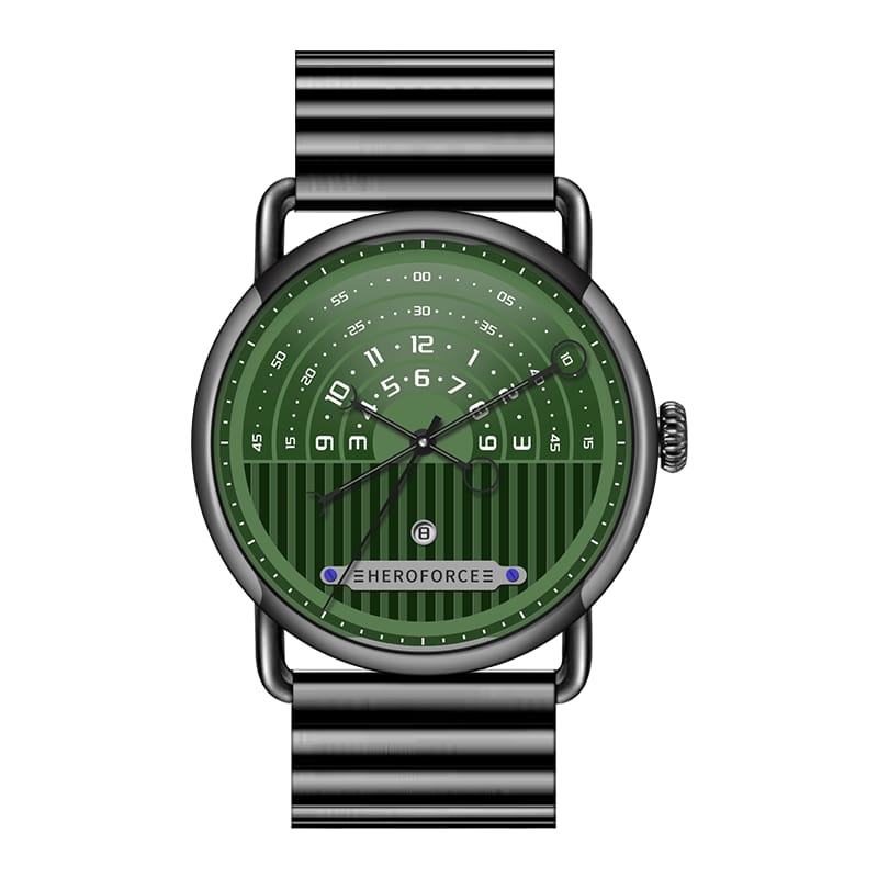 HeroForce 5005B – Men’s Minimal Dial Watch - Stainless Steel Strap Martino Valenti