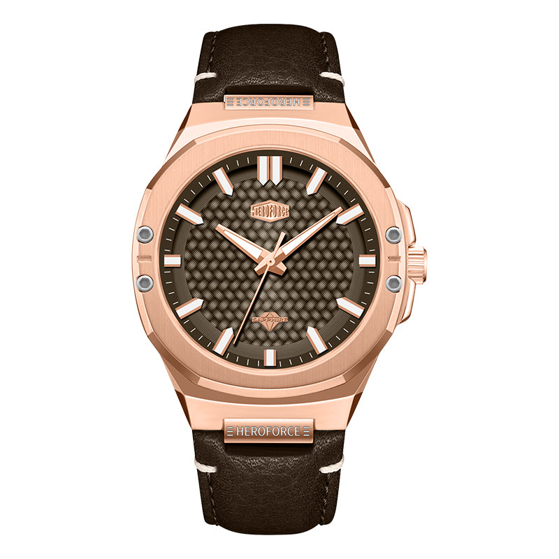 HeroForce 5033B - Luxury Men's Analog Wrist Watch – Leather Strap Martino Valenti