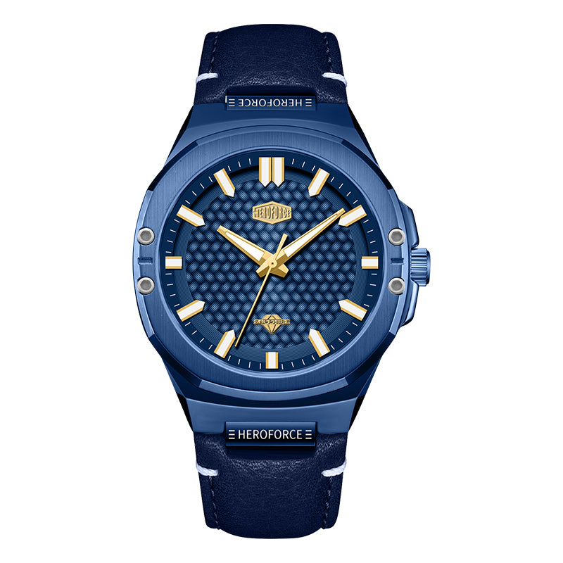 HeroForce 5033B - Luxury Men's Analog Wrist Watch – Leather Strap Martino Valenti