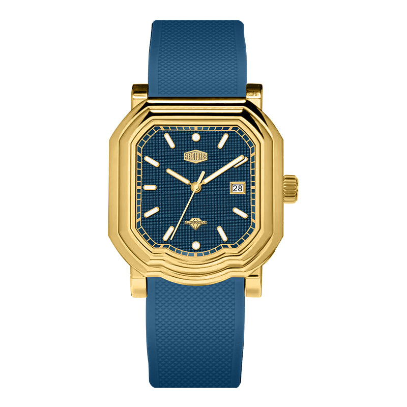 HeroForce 5051P – Men’s Square Business Watch with Multi-Faceted Bezel and Date Martino Valenti
