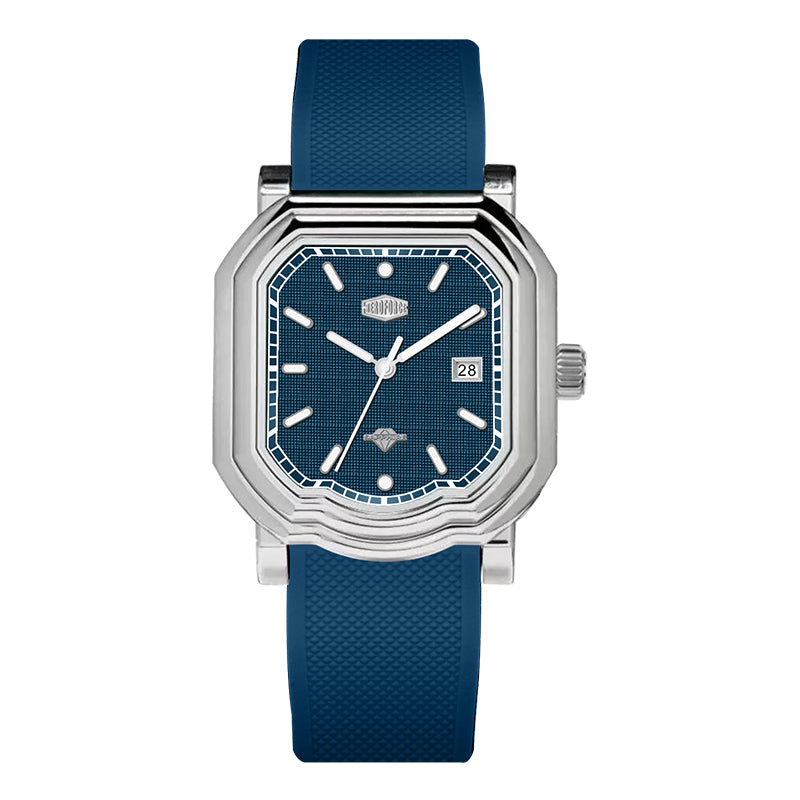 HeroForce 5051P – Men’s Square Business Watch with Multi-Faceted Bezel and Date Martino Valenti