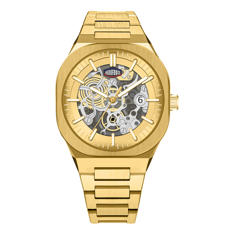 HeroForce 5042A - Skeleton Elite – Luxury Mechanical Style Watch with Octagonal Bezel Martino Valenti