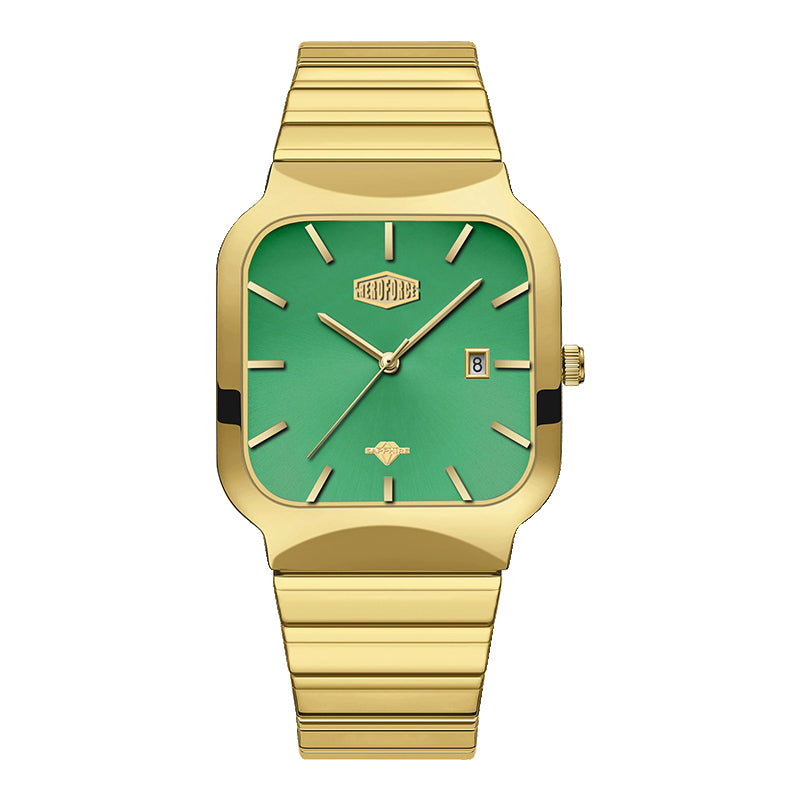 HeroForce 5055GL - Luxury Square Analog Watch with Sapphire Glass & Date Display Martino Valenti