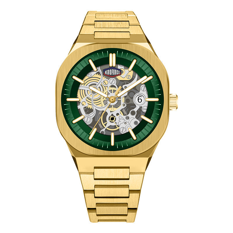 HeroForce 5042A - Skeleton Elite – Luxury Mechanical Style Watch with Octagonal Bezel Martino Valenti