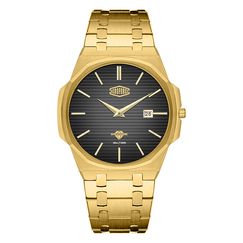 HeroForce 5040B – Men’s Octagonal Bezel Watch with Textured Dial Martino Valenti