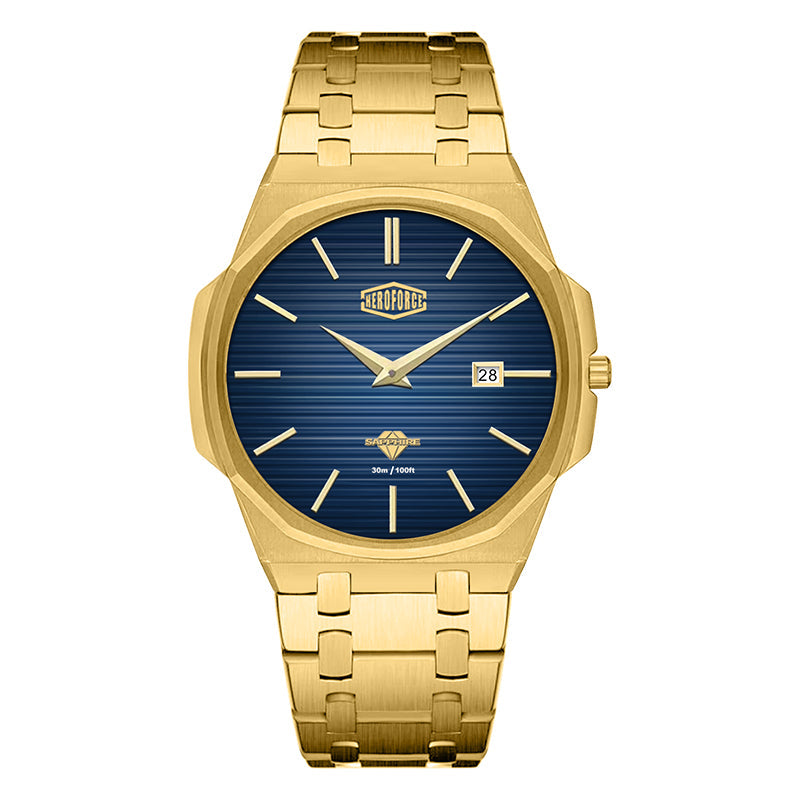 HeroForce 5040B – Men’s Octagonal Bezel Watch with Textured Dial Martino Valenti