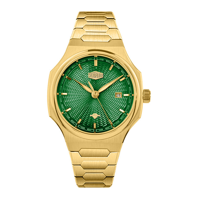 HeroForce 5006 - Sunburst Ripple – Luxury Watch with Radial Textured Dial Martino Valenti