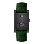 HeroForce 5035P – Jump-Hour Rectangle Watch with Embossed Leather Strap Martino Valenti