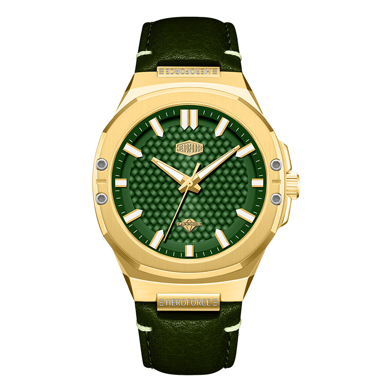 HeroForce 5033B - Luxury Men's Analog Wrist Watch – Leather Strap Martino Valenti