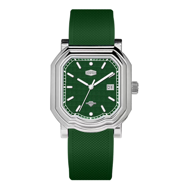 HeroForce 5051P – Men’s Square Business Watch with Multi-Faceted Bezel and Date Martino Valenti
