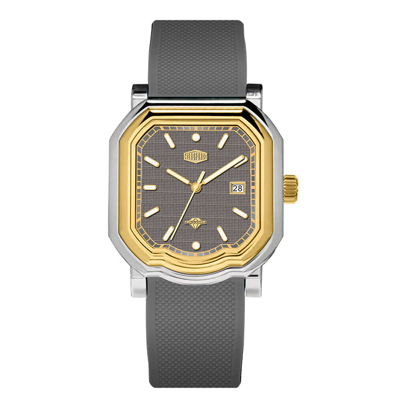 HeroForce 5051P – Men’s Square Business Watch with Multi-Faceted Bezel and Date Martino Valenti