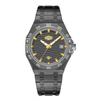 HeroForce 5043 – Men’s Octagonal Bezel Watch with Wave Textured Dial Martino Valenti