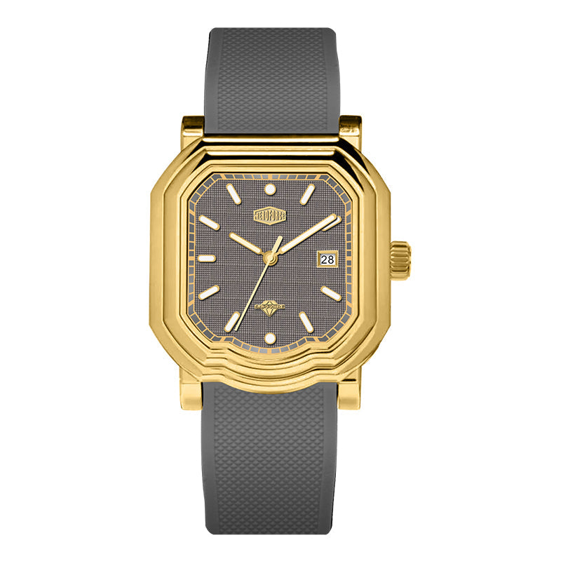 HeroForce 5051P – Men’s Square Business Watch with Multi-Faceted Bezel and Date Martino Valenti