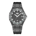 HeroForce 5043 – Men’s Octagonal Bezel Watch with Wave Textured Dial Martino Valenti