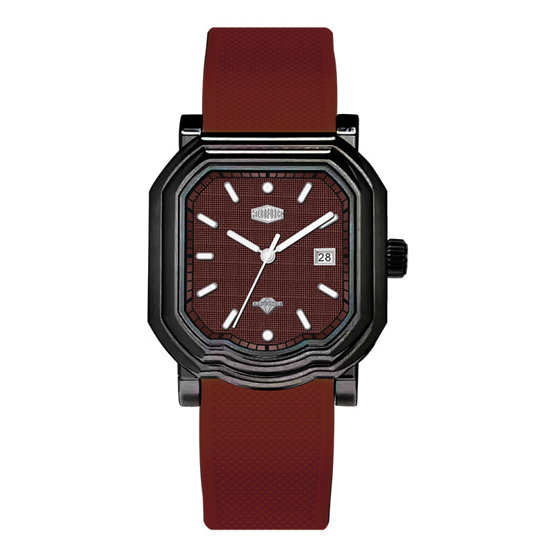 HeroForce 5051P – Men’s Square Business Watch with Multi-Faceted Bezel and Date Martino Valenti