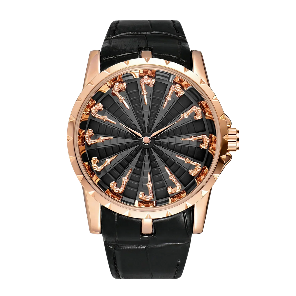 New Fashion Men's Watch with Creative Skull Design, Leather Strap, Elegant Wristwatch, Perfect Birthday or Anniversary Gift for Husband, Boyfriend, Friend Martino Valenti