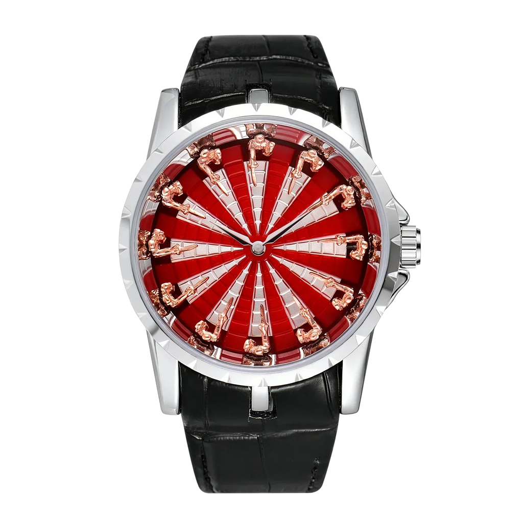 New Fashion Men's Watch with Creative Skull Design, Leather Strap, Elegant Wristwatch, Perfect Birthday or Anniversary Gift for Husband, Boyfriend, Friend Martino Valenti