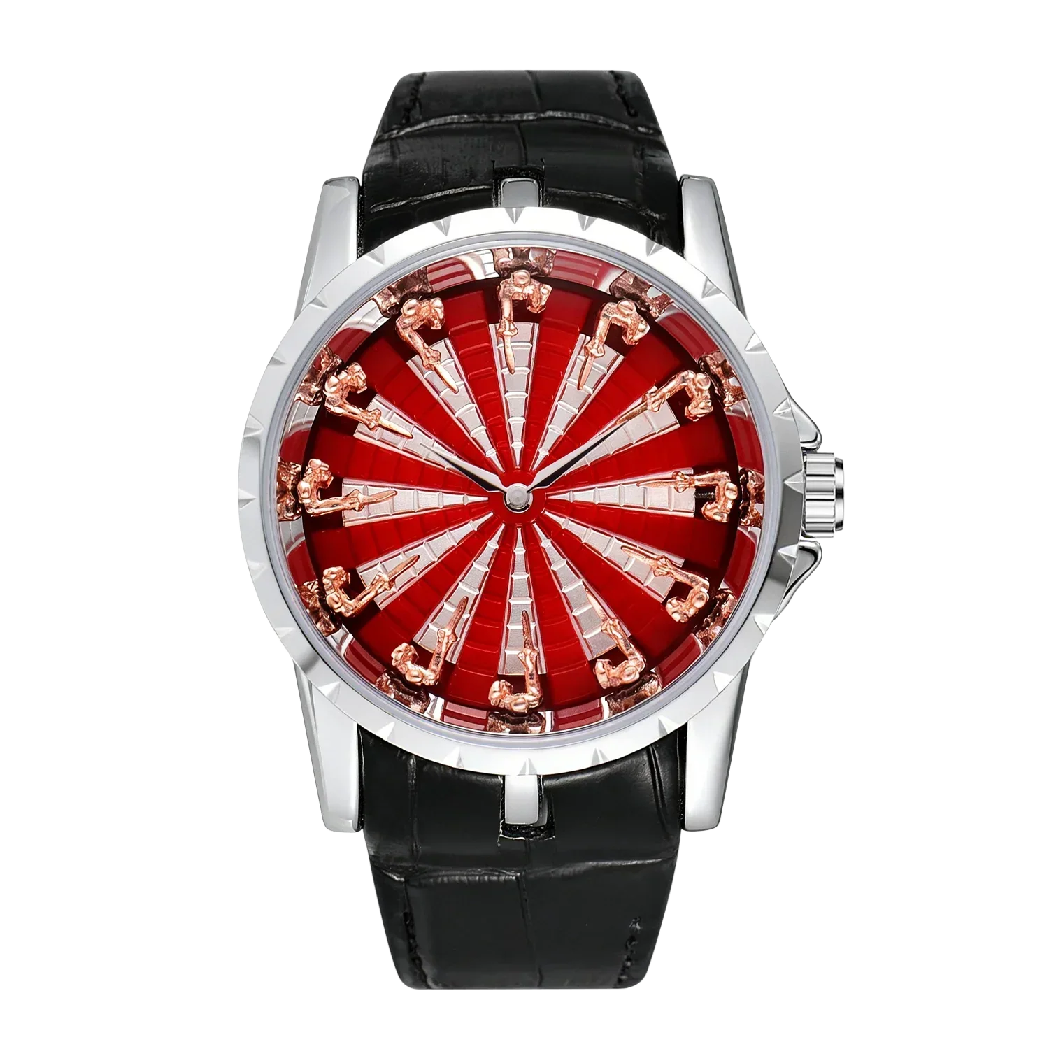 New Fashion Men's Watch with Creative Skull Design, Leather Strap, Elegant Wristwatch, Perfect Birthday or Anniversary Gift for Husband, Boyfriend, Friend Martino Valenti