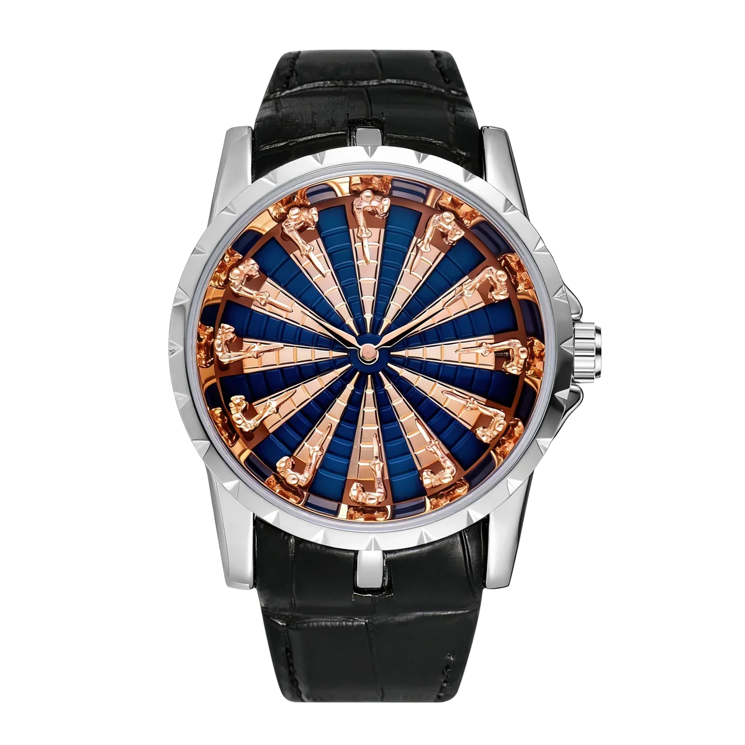 New Fashion Men's Watch with Creative Skull Design, Leather Strap, Elegant Wristwatch, Perfect Birthday or Anniversary Gift for Husband, Boyfriend, Friend Martino Valenti