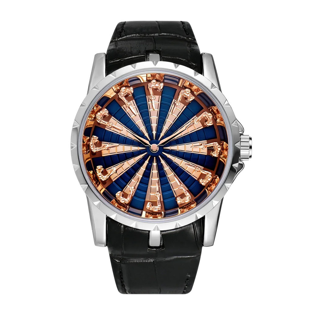 New Fashion Men's Watch with Creative Skull Design, Leather Strap, Elegant Wristwatch, Perfect Birthday or Anniversary Gift for Husband, Boyfriend, Friend Martino Valenti