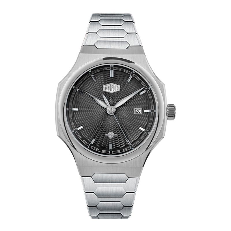 HeroForce 5006 - Sunburst Ripple – Luxury Watch with Radial Textured Dial Martino Valenti